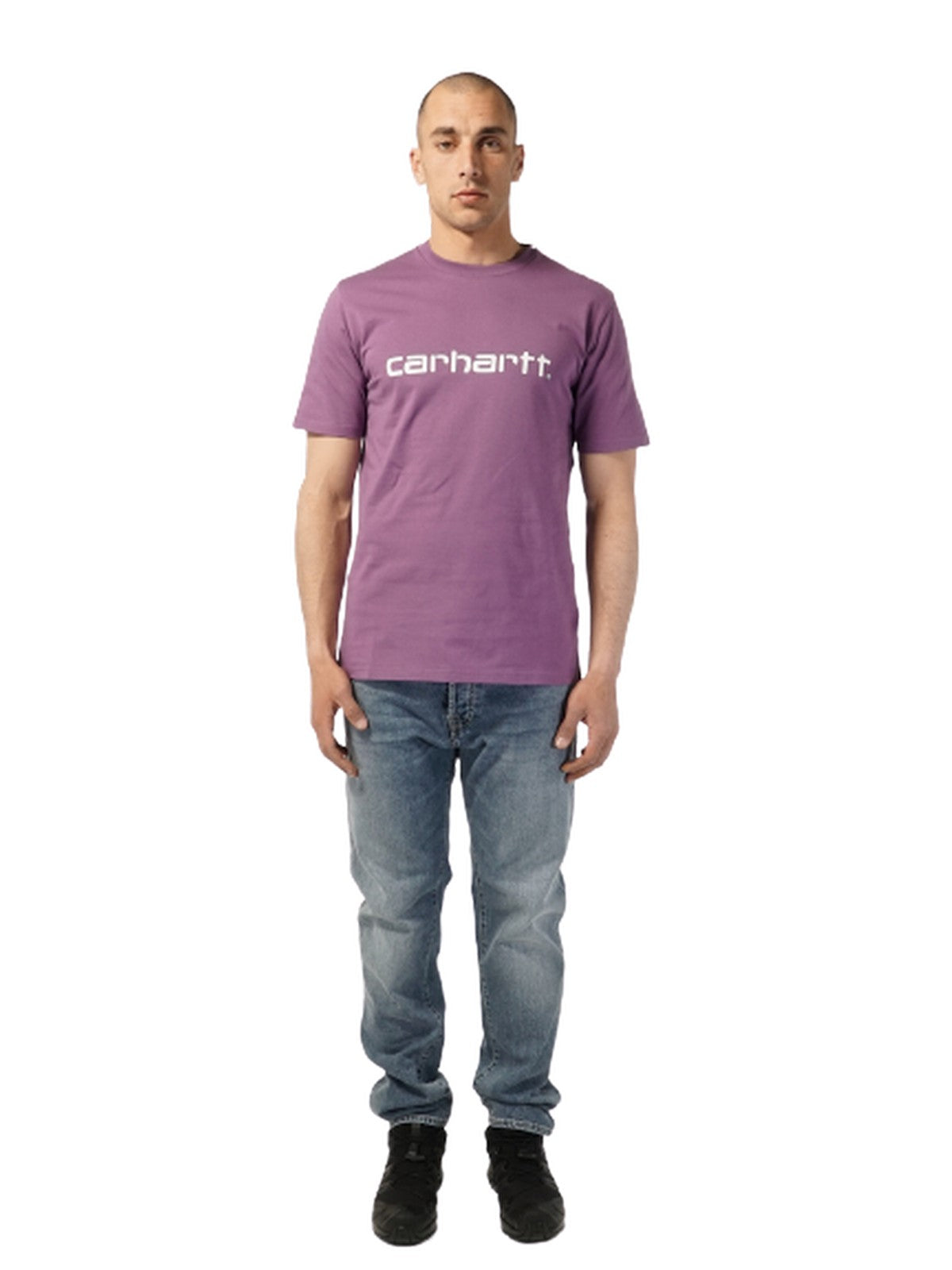 T-shirt Uomo Carhartt Wip - S/S Script T-Shirt - Fucsia