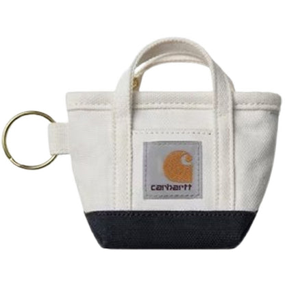 Uomo Unisex Carhartt Wip - Mini Tote Bag Keychain - Bianco
