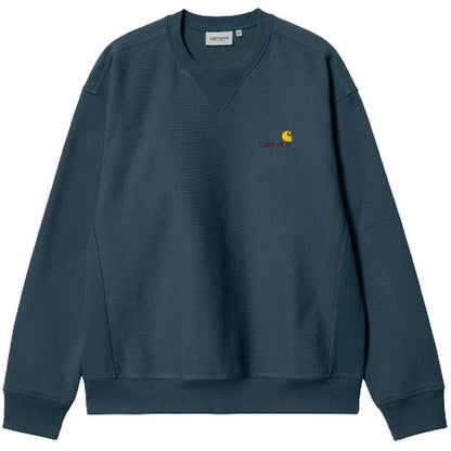 Felpe senza cappuccio Uomo Carhartt Wip - American Script Sweat - Verde