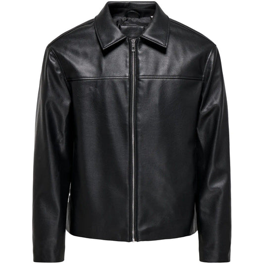 Giacche Uomo Only & Sons - Onsjack Pu Jacket Otw - Nero