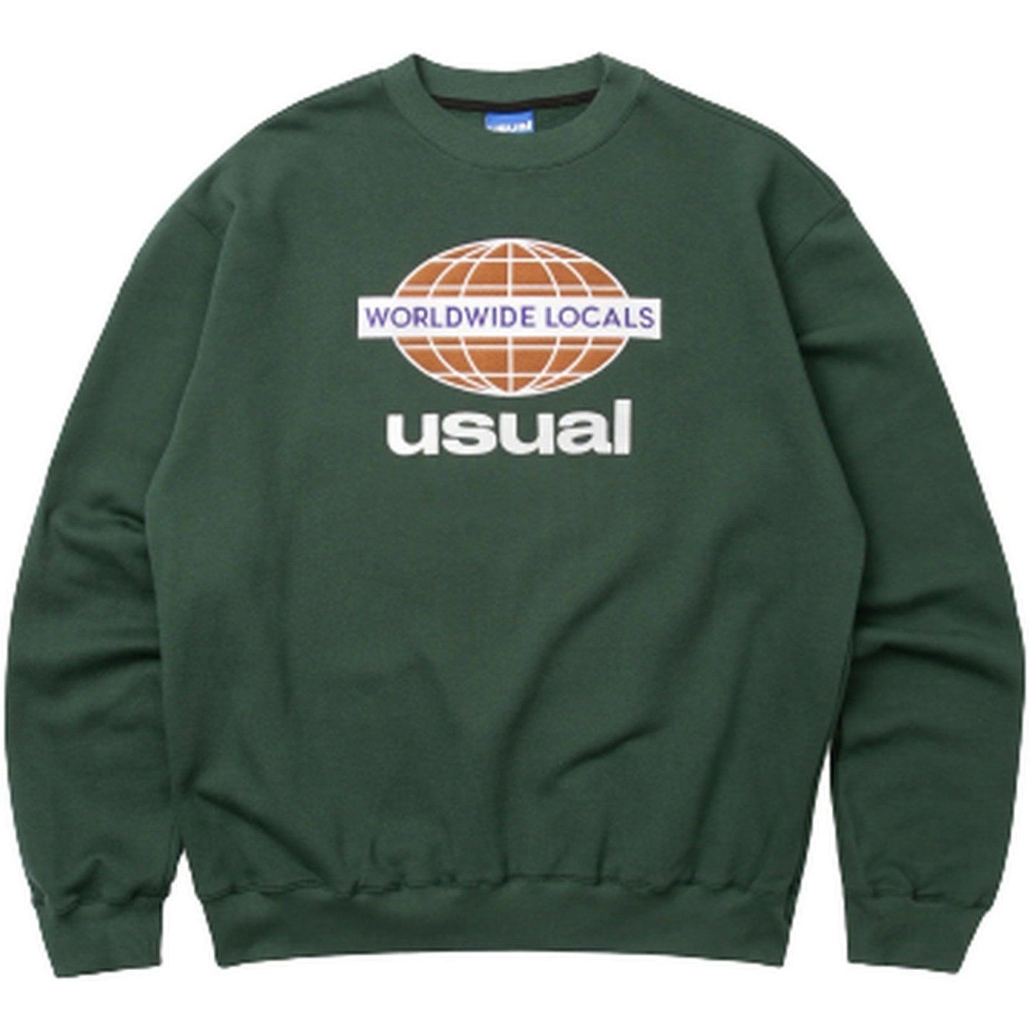 Felpe senza cappuccio Uomo Usual - Worldwide Locals Crewneck - Verde