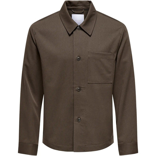 Camicie casual Uomo Only & Sons - Onsmiro Reg 0346 Overshirt Frml - Marrone