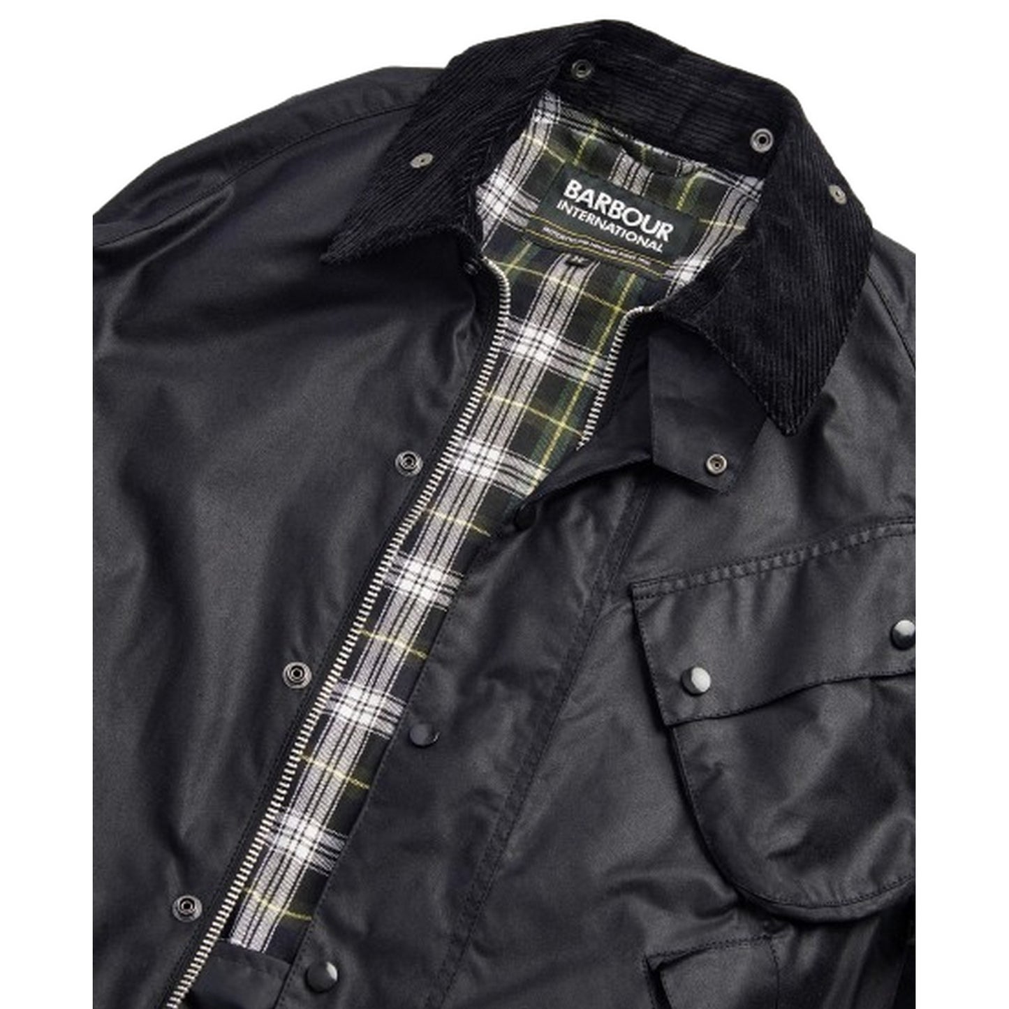 Giacche Uomo Barbour International - A7 Pacemaster Wax Jacket - Nero