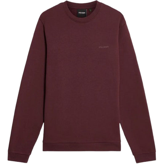 Maglie a manica lunga Uomo Lyle & Scott - Logo Brushback Crew Neck Sweat - Bordeaux