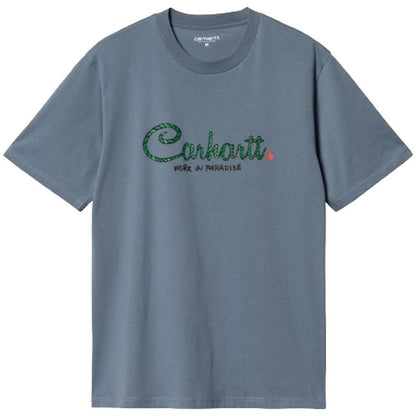 T-shirt Uomo Carhartt Wip - S/S Paradise Script T-Shirt - Blu