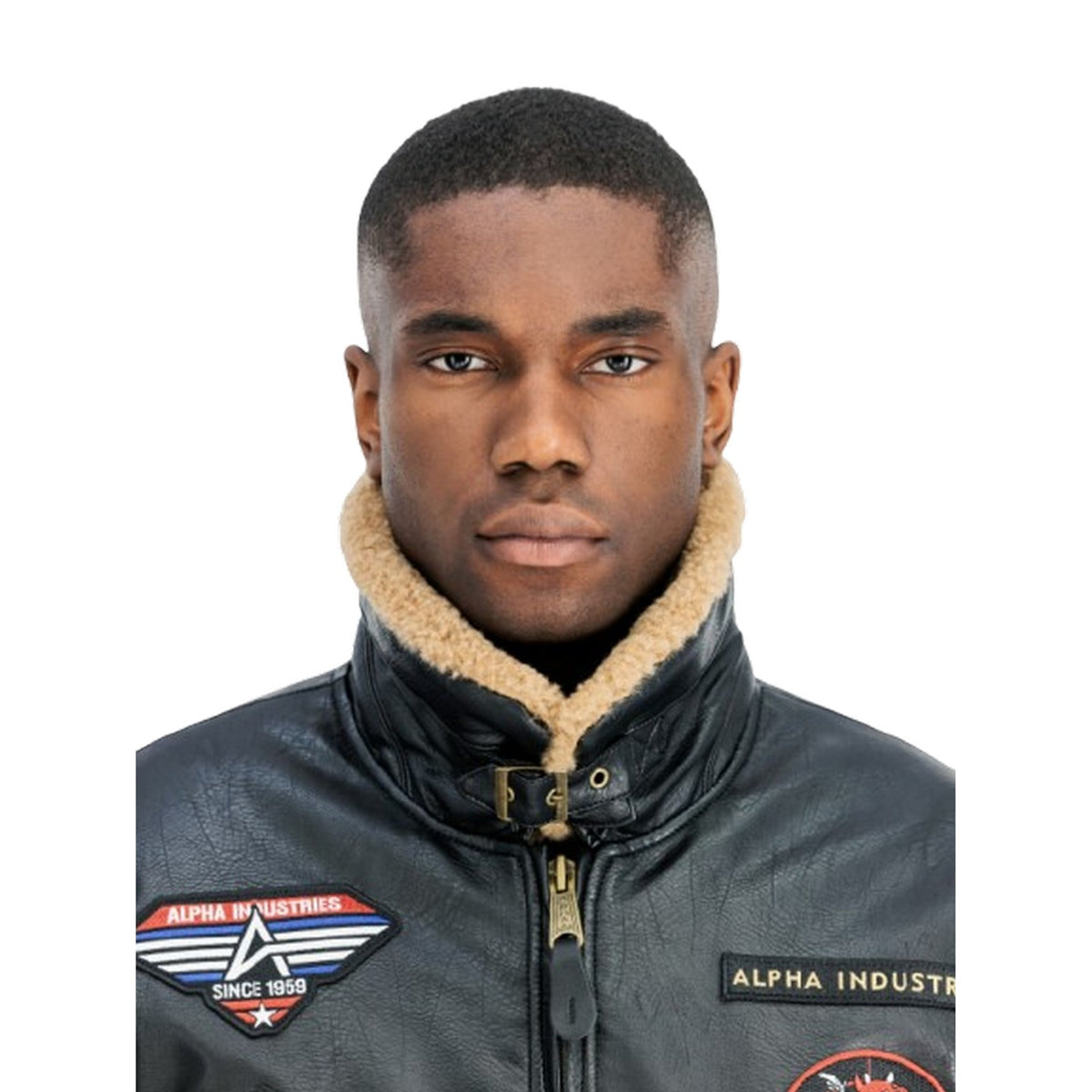 Giubbotti Uomo Alpha Industries - G-1 Devils Brigade Faux Leather Bomber Jacket - Nero
