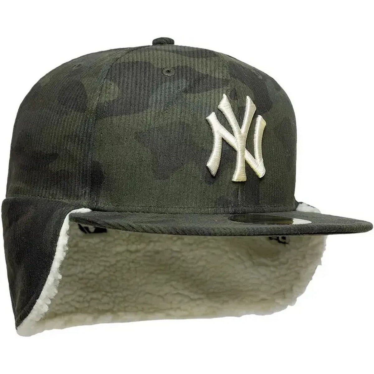 Cappellini da baseball Unisex New Era - Cord 59Fifty Down Flap - Verde