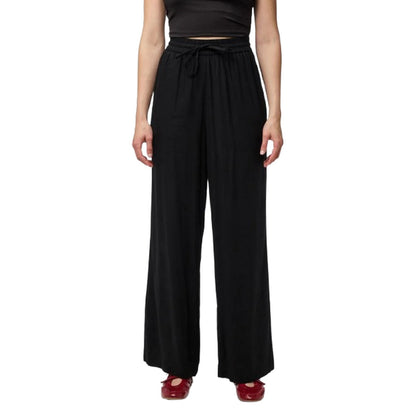 Pantaloni Donna Pieces - Pcpia Hw Wide Pants Wvn Noos - Nero