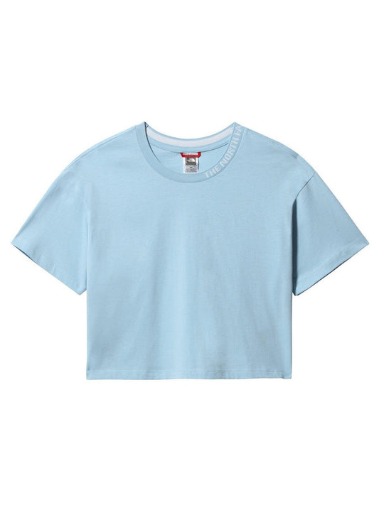 T-shirt Donna The North Face - W New Ss Crop - Celeste