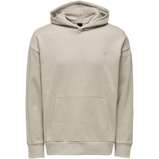 Felpe con cappuccio Uomo Only & Sons - Onsdan Life Rlx Heavy Sweat Hoodie Noos - Beige