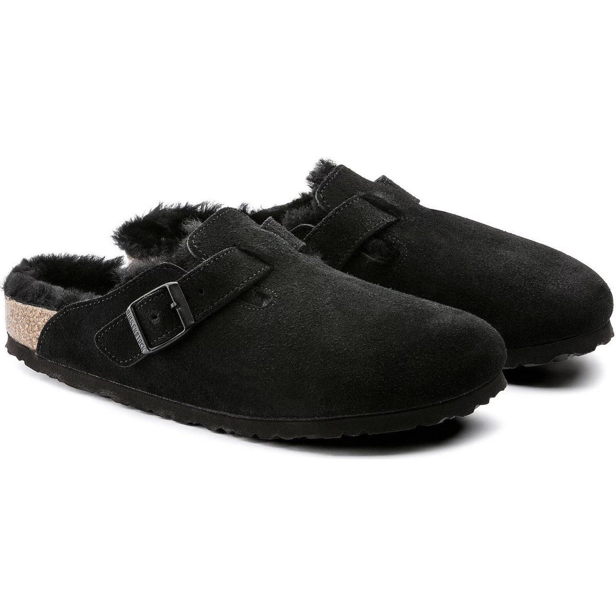 Sandali Unisex Birkenstock - Boston Shearling - Nero