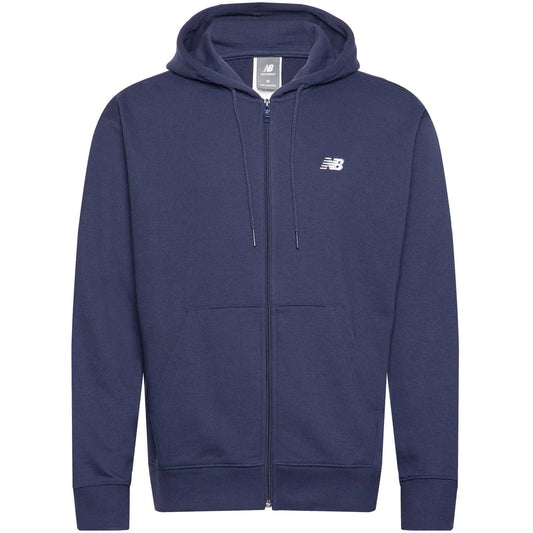 New Balance Sweats à capuche pour hommes - New Balance Stacked Logo French Terry Full Zip Hoo - Bleu