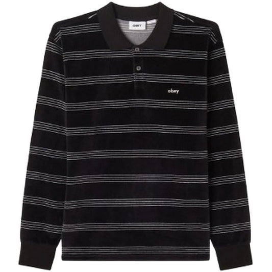 Polo a manica lunga Uomo Obey - Demand Polo Ls - Nero