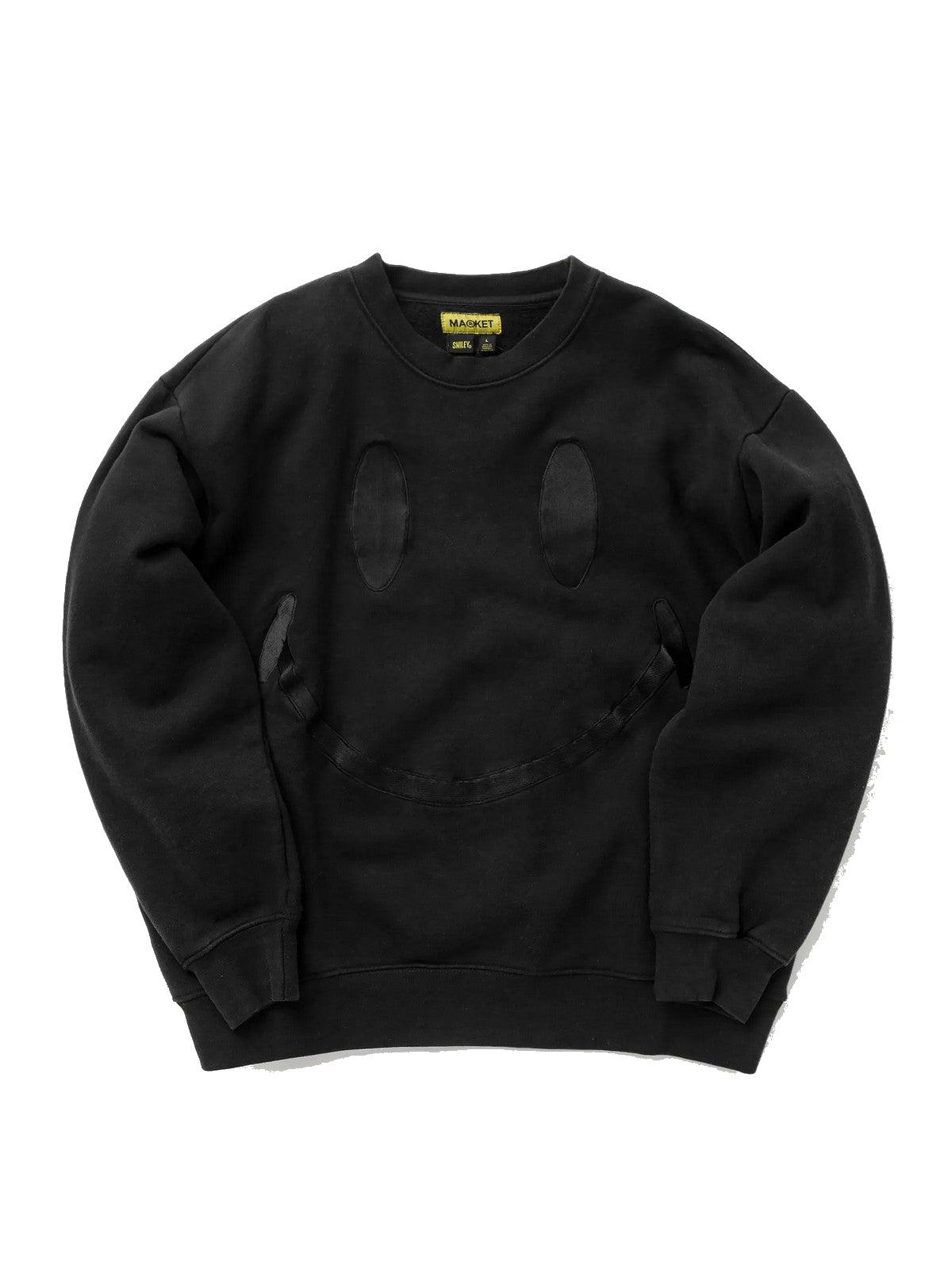 Felpe senza cappuccio Uomo Market - Smiley Oversized Crewneck - Nero