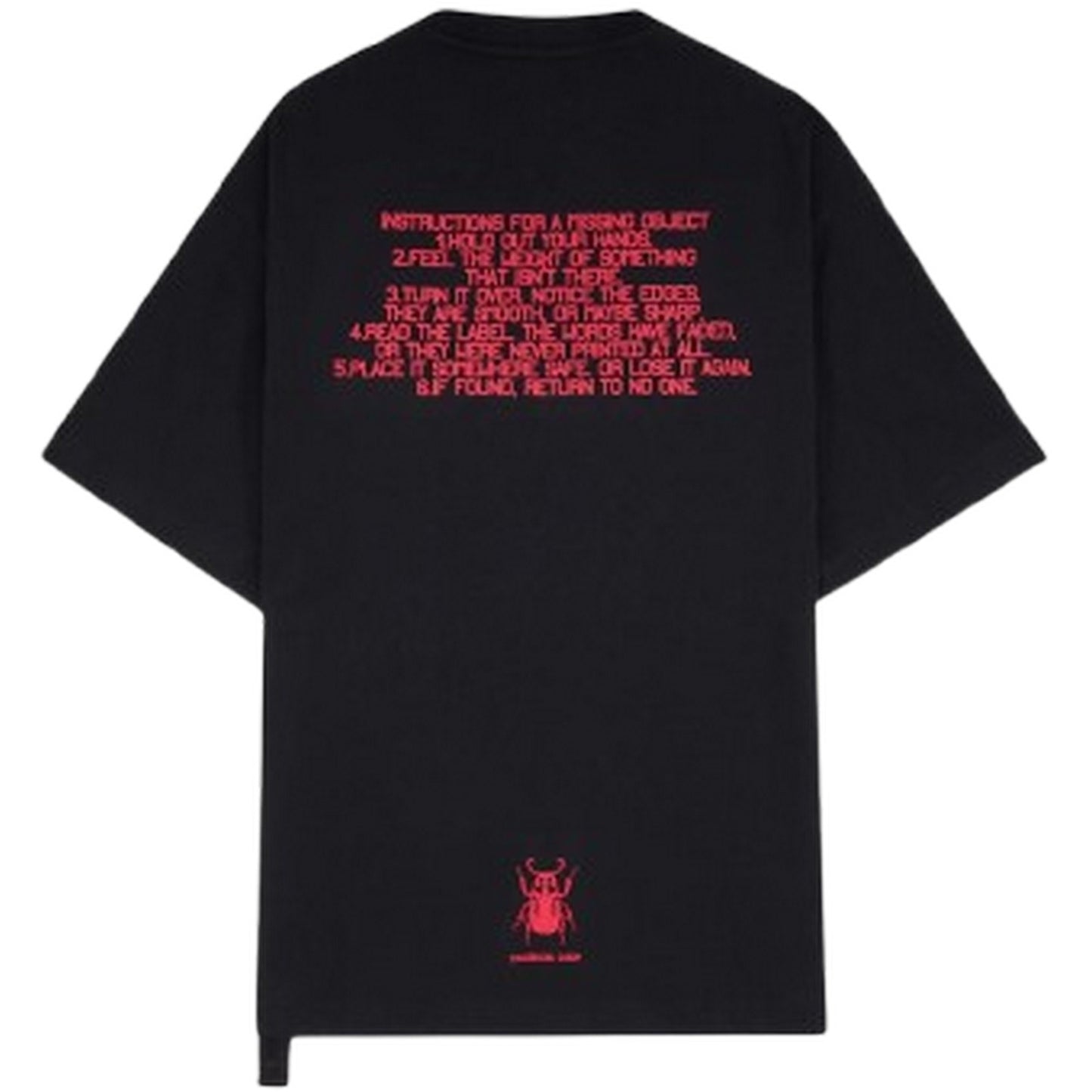 T-shirt Uomo OAMC Peacemaker - Regular Tee Stencil Print - Nero