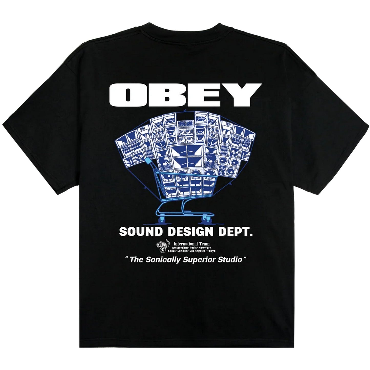 T-shirt Uomo Obey - Obey Sound Design Dept. Tee - Nero