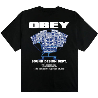 T-shirt Uomo Obey - Obey Sound Design Dept. Tee - Nero