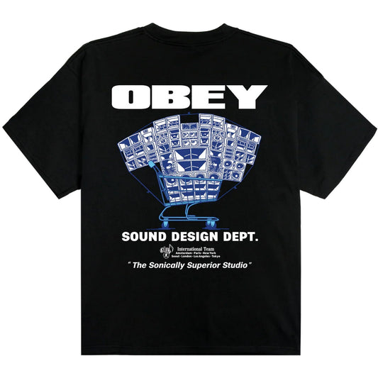 T-shirt Uomo Obey - Obey Sound Design Dept. Tee - Nero