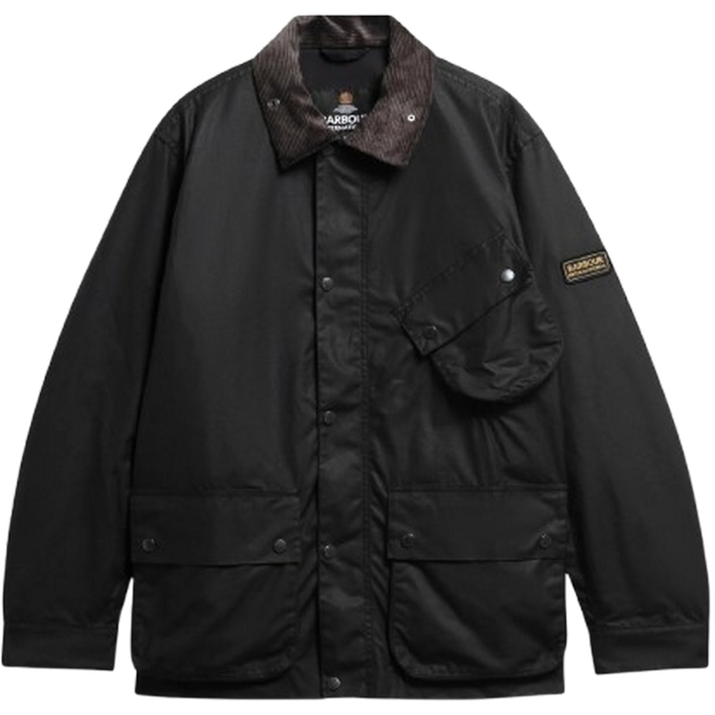 Giacche Uomo Barbour International - Brake Line Wax Jacket - Nero