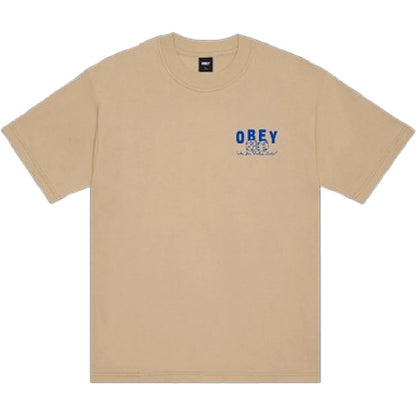 T-shirt Uomo Obey - Obey Newstand Tee - Beige