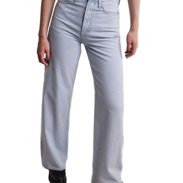 Jeans Donna Pieces - Pcflikka Ultra Hw Wide Jns Lb - Celeste