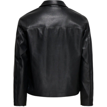 Kurtki męskie Only & Sons – Onsjack Pu Jacket Otw – Czarne