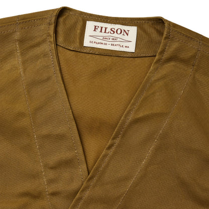 Gilet Uomo Filson - Oil Tin Cloth Vest - Marrone