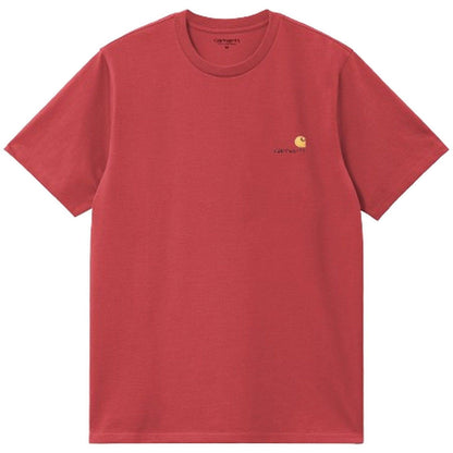 T-shirt Uomo Carhartt Wip - S/S American Script - Rosso