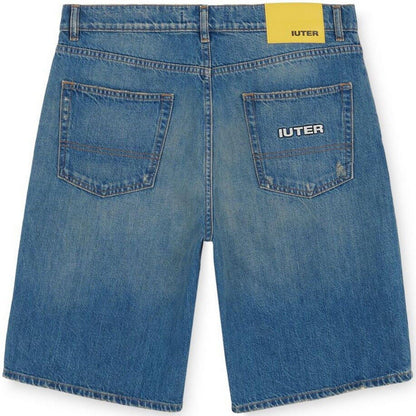 Bermuda Uomo Iuter - Loose Denim Shorts - Blu