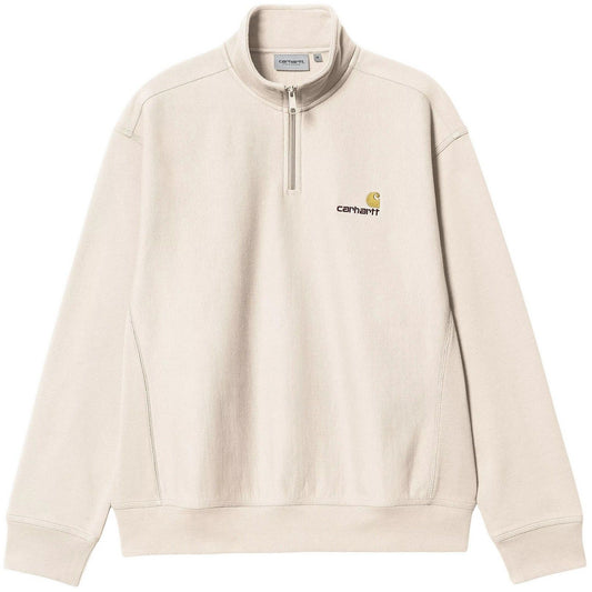 Felpe senza cappuccio Uomo Carhartt Wip - Half Zip American Script Sweat - Beige