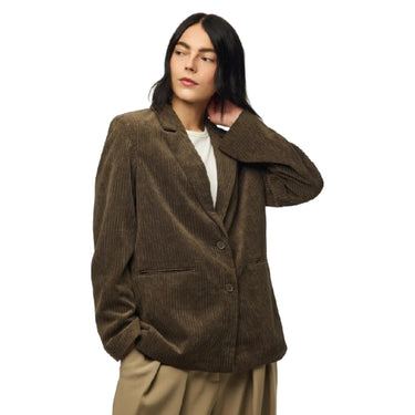 Giacche da abito e blazer Donna Pieces - Pcaudre Cord Loose Blazer Bc - Marrone