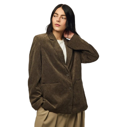 Giacche da abito e blazer Donna Pieces - Pcaudre Cord Loose Blazer Bc - Marrone