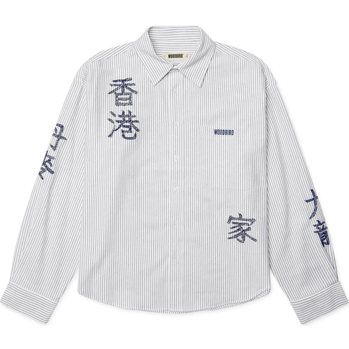 Camicie casual Uomo Woodbird - WBXing Ox Writing Shirt - Bianco