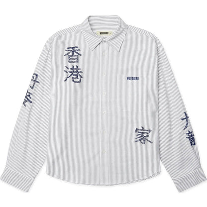 Camicie casual Uomo Woodbird - WBXing Ox Writing Shirt - Bianco