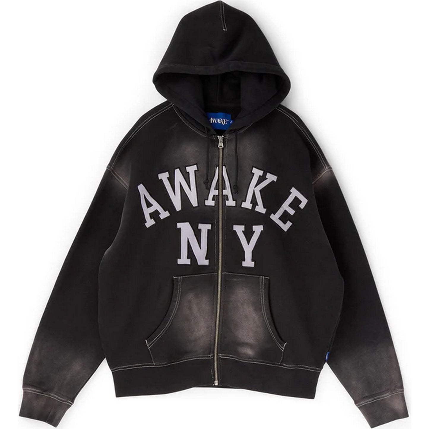 Felpe con cappuccio Uomo Awake - Collegiate Arch Zip Hoodie - Nero