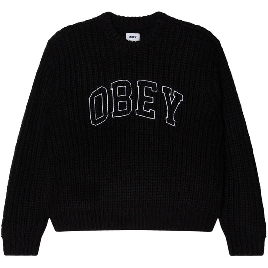 Maglioni Uomo Obey - Obey Collegiate Sweater - Nero