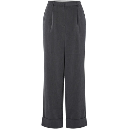 Pantaloni Donna Pieces - Pcjinkx Lw Fold Up Pants - Grigio