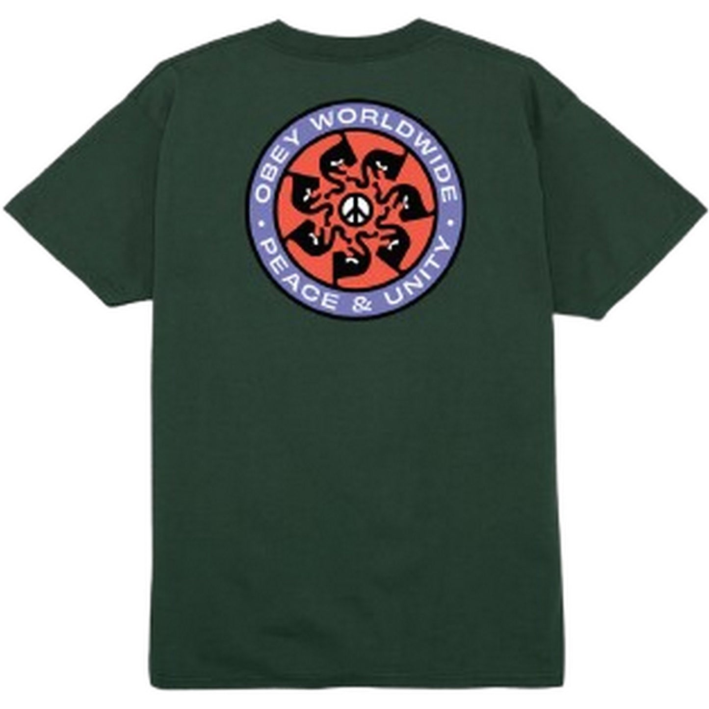 T-shirt Uomo Obey - Obey Peace Wheel Tee - Verde