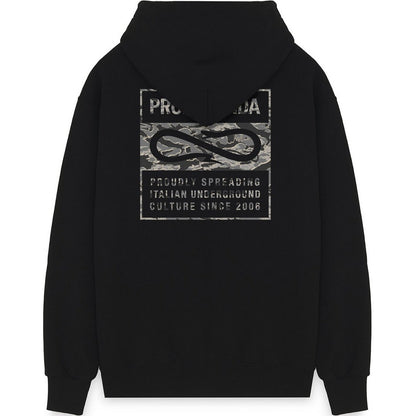 Felpe con cappuccio Uomo Propaganda - Zip Hoodie Label Camo - Nero