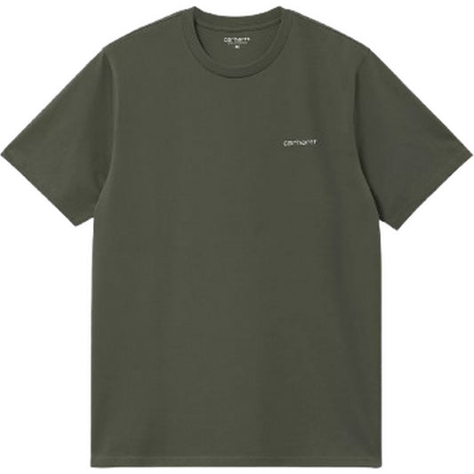 T-shirt Uomo Carhartt Wip - S/S Script Embroidery T-Shirt - Verde