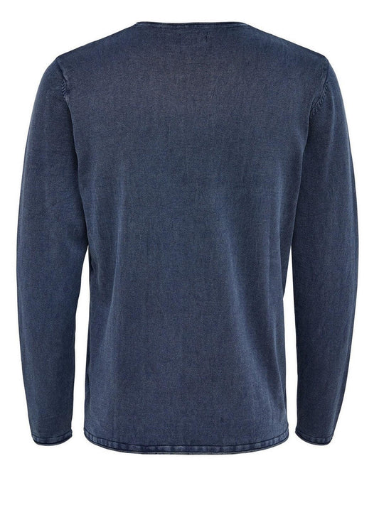 Maglioni Uomo Only & Sons - Onsgarson Life 12 Wash Crew Knit Noos - Blu