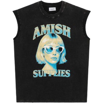 T-shirt Unisex Amish - Muscle Tee - Nero