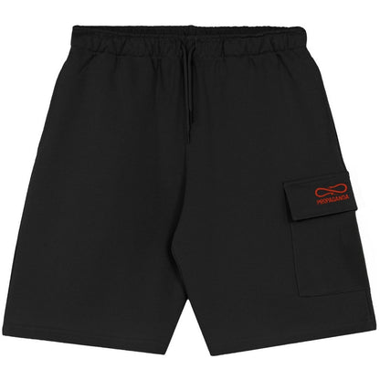 Pantaloncini Uomo Propaganda - Cargo Sweatshort Logo Embroidery - Nero