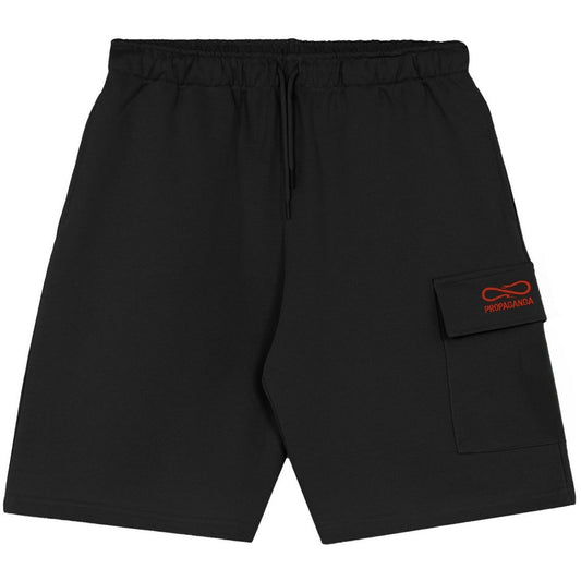 Pantaloncini Uomo Propaganda - Cargo Sweatshort Logo Embroidery - Nero