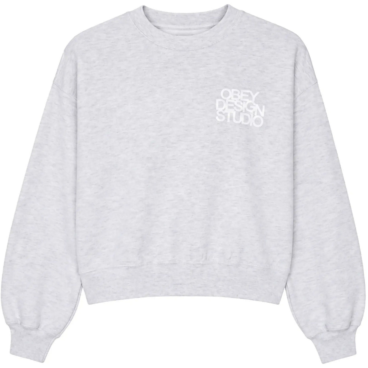 Maglie Donna Obey - Obey Design Studio Cropped Crew Fleece - Grigio