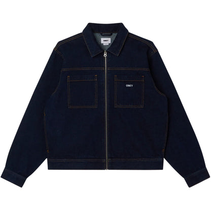 Giacche Unisex Obey - Icon Hardwork Zip Up Jacket - Blu