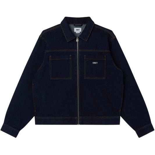 Giacche Unisex Obey - Icon Hardwork Zip Up Jacket - Blu