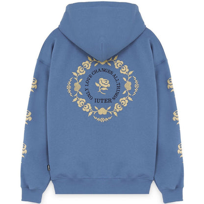 Felpe con cappuccio Uomo Iuter - Floral Zip Hoodie - Azzurro