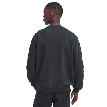 Barbour International Chemises à manches longues pour hommes - Sweat-shirt à col rond avec logo Otis - Noir