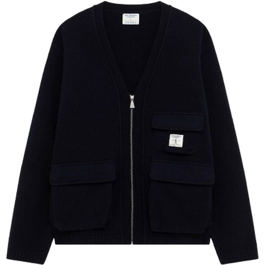 Cardigan Uomo Roy Roger's - Cardigan utility knit - Blu
